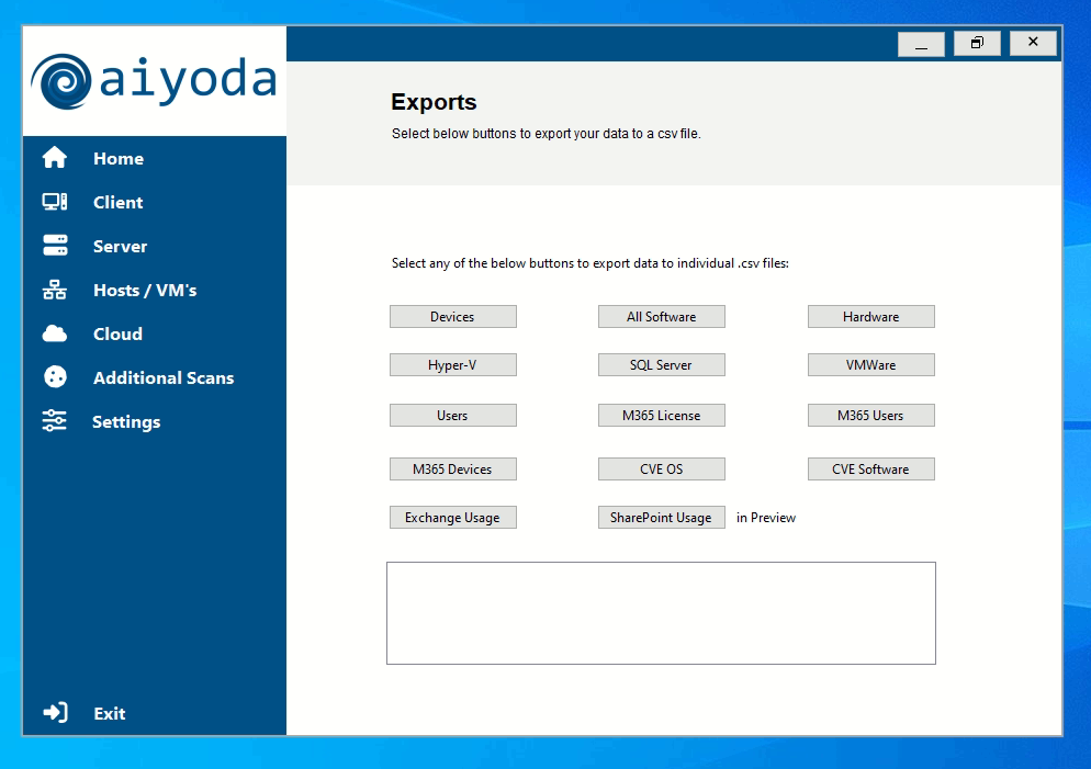 Aiyoda Console workgroup scan screen
